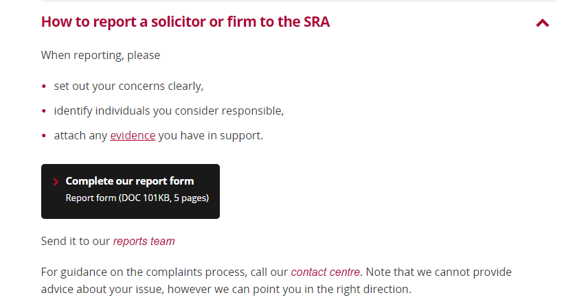 solicitors regulador authority