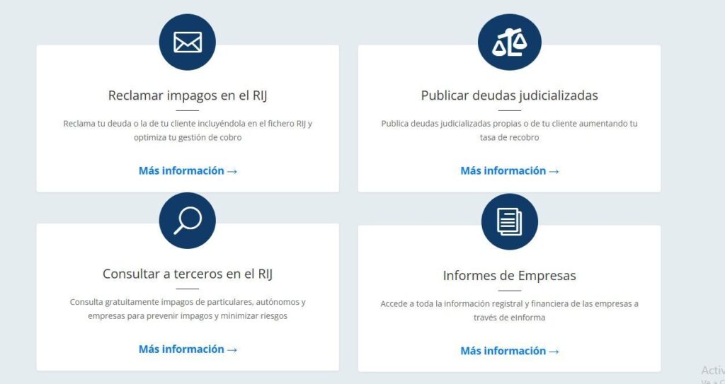 Registro impagados judiciales
